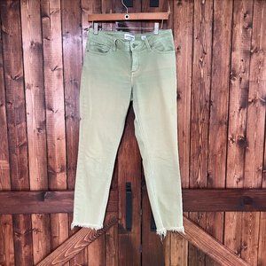 Lucky Brand Lolita Crop Jeans - Frey Hem - Skinny - Ombre Green - Size 6/28